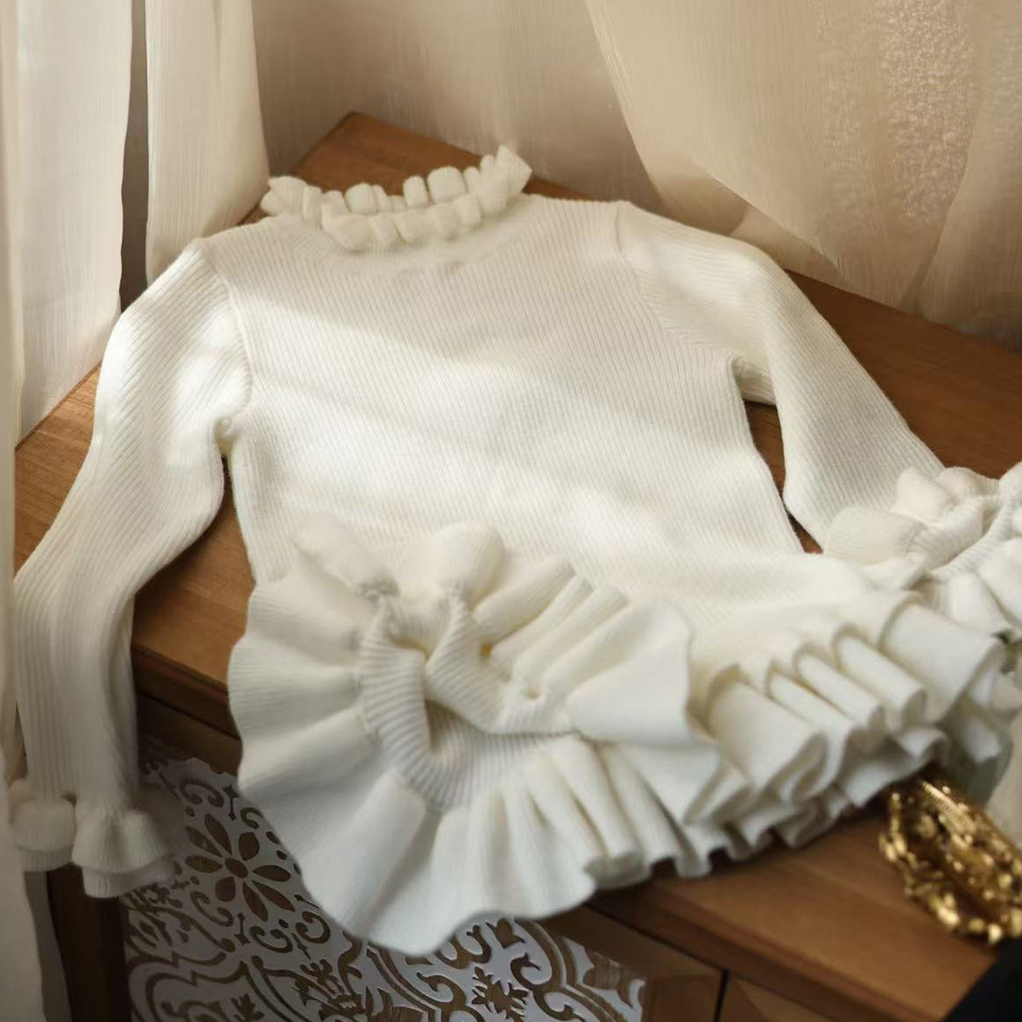 粗腿原创打底毛衫女童长袖上衣2025秋冬新款百搭保暖纯色内搭儿童,淘宝优惠券,粉丝福利购,淘宝优惠卷