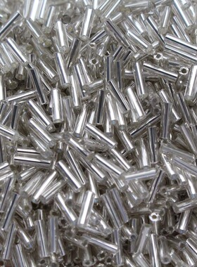 2mm金色银色玻璃管珠米珠