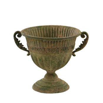 Yuanming Gardening ແບບເອີຣົບ trophy ເກົ່າ retro wrought ທາດເຫຼັກ flowerpot ເຮືອນຮ້ານຂາຍເຄື່ອງໃຊ້ໃນສວນ courtyard utensils