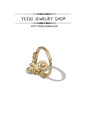 珍珠韩国ins潮风设计款开口戒指