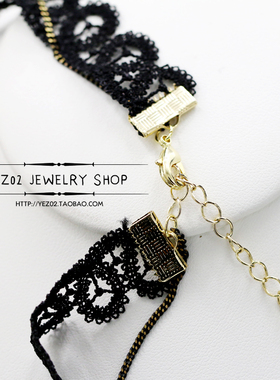 choker水晶超仙蕾丝项圈锁骨链