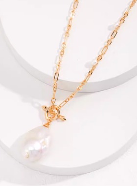 【Tonight or Never】S925纯银巴洛克珍珠项链叠戴法式轻奢高级感