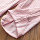 Girls' Chinese style loose peach blossom wrinkle straight pants anti-mosquito pants