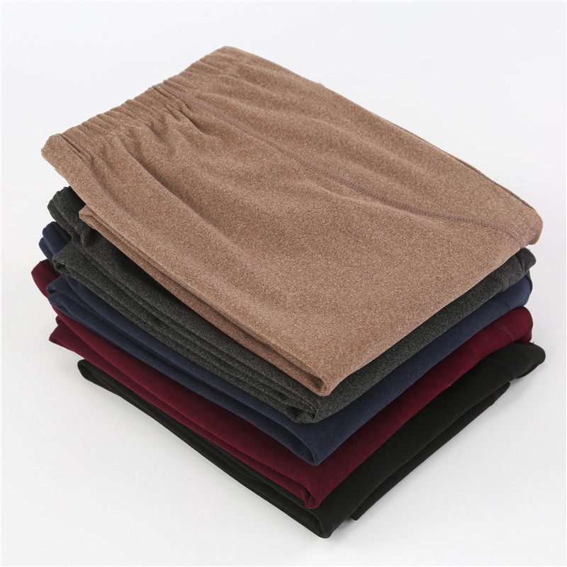 无痕德绒男士秋裤男磨绒贴身加肥大码发热加厚打底内衣保暖线裤