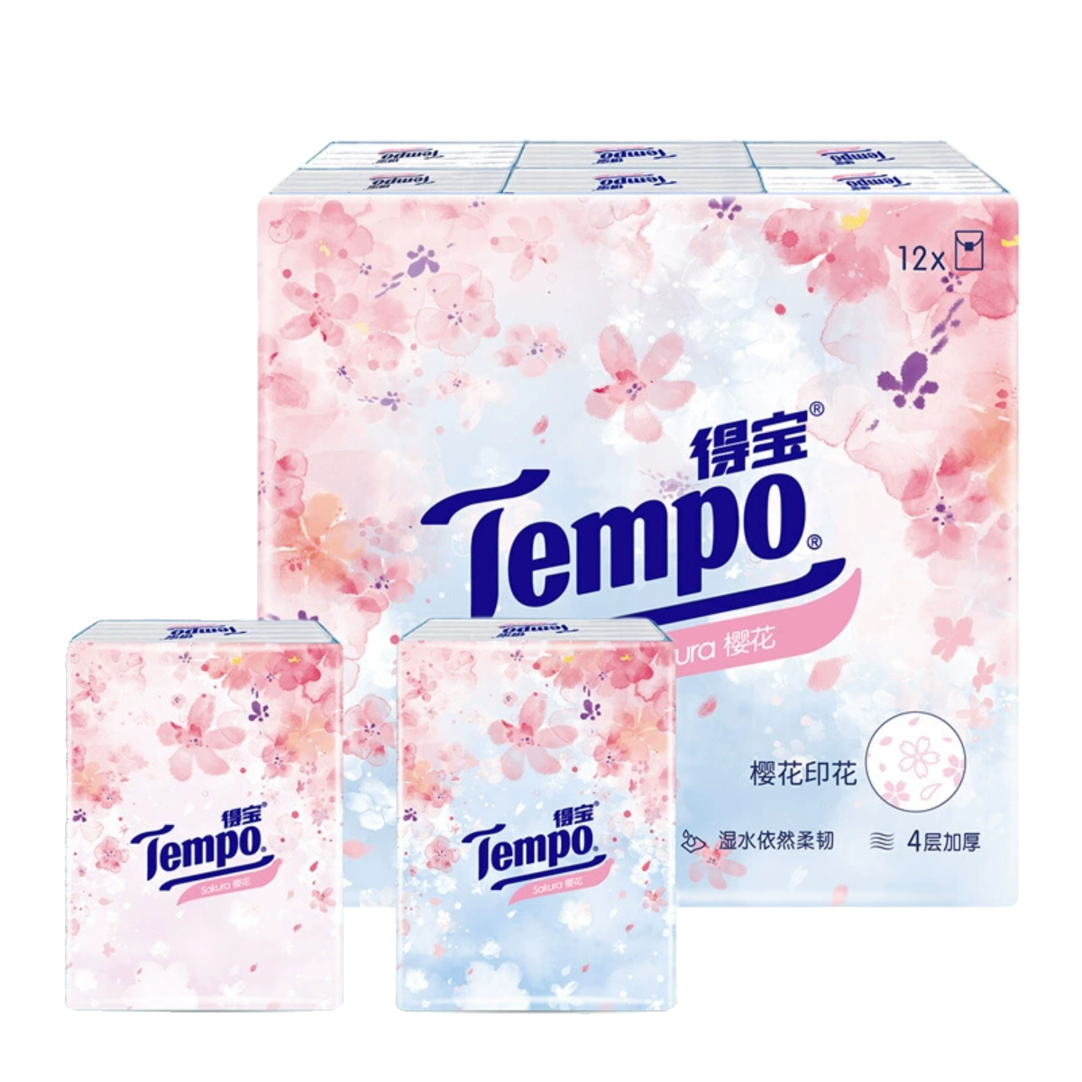 Tempo得宝手帕纸4层7片纸巾家用面巾纸餐随身装便携式小包纸巾JB - 图3