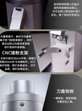 UlTIMATELYLAB梦想家 HB64青春版咖啡豆磨豆机 家用意式SOE单剂量