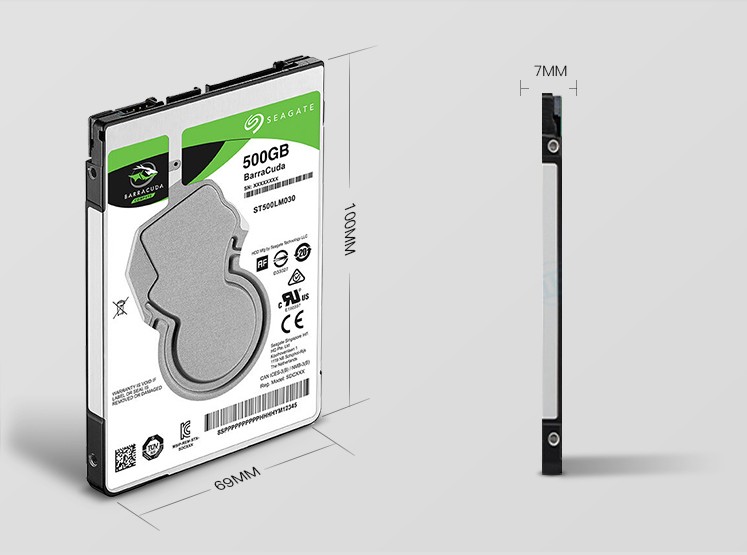 希捷500g笔记本硬盘ST500LM030酷鱼机械硬盘2.5寸5400转128M/7MM-图1