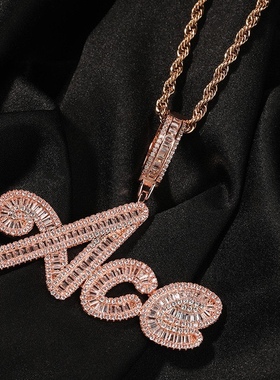 定制嘻哈大小字母吊坠