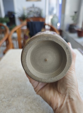 清代酱釉花瓶古董古玩瓷器收藏摆件旧货老物插花酱釉花瓶
