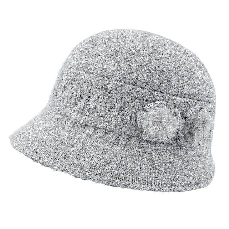 中老年加厚保暖帽子女秋冬兔毛针织盆帽冬季老人妈妈帽老太太帽子,淘宝优惠券,粉丝福利购,淘宝优惠卷