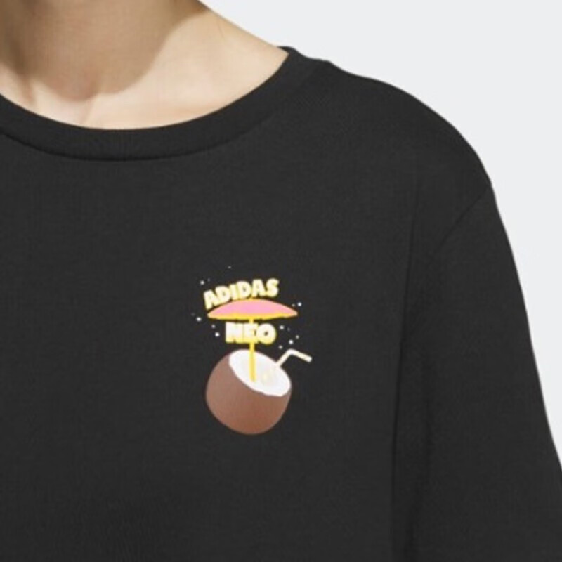 Adidas/阿迪达斯正品Neo夏季新款女子时尚卡通印花短袖IP3878 - 图0