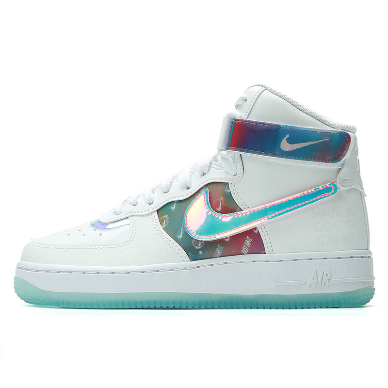 Nike/耐克正品Air Force 1 AF1白镭射电玩像素女子空板鞋DC2111 - 图3