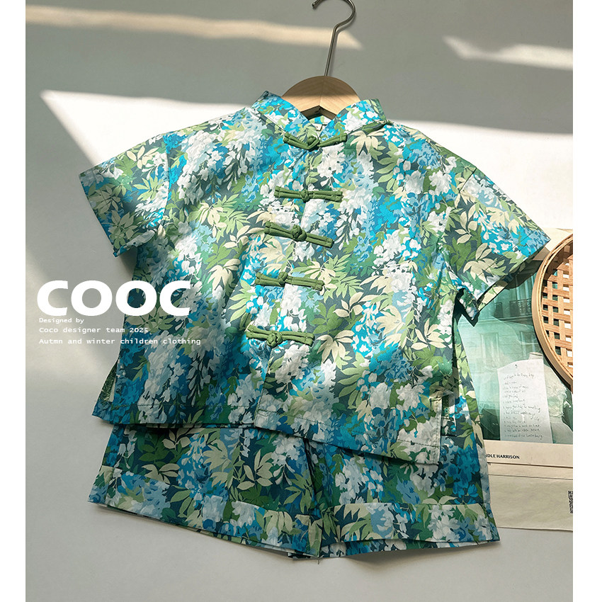 2025夏季新款男童汉服对襟短袖短裤套装国风立领小清新宝宝衣服,淘宝优惠券,粉丝福利购,淘宝优惠卷