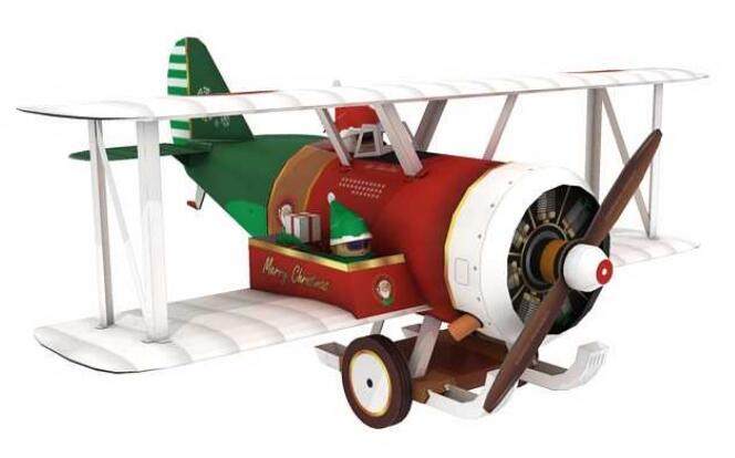 儿童益智DIY手工制作立体卡通航模圣诞小飞机3D纸质模型纸艺玩具,淘宝优惠券,粉丝福利购,淘宝优惠卷