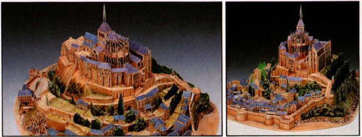 儿童益智DIY手工制作法国建筑圣米歇尔山圣弥额尔山3D纸模型玩具,淘宝优惠券,粉丝福利购,淘宝优惠卷