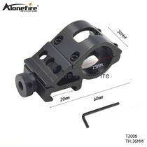 25mm Crooked neck clip guide 21mm Neck Clip Transfer Bracket Light Clip Aluminum Alloy Torch Rail Clip T2008