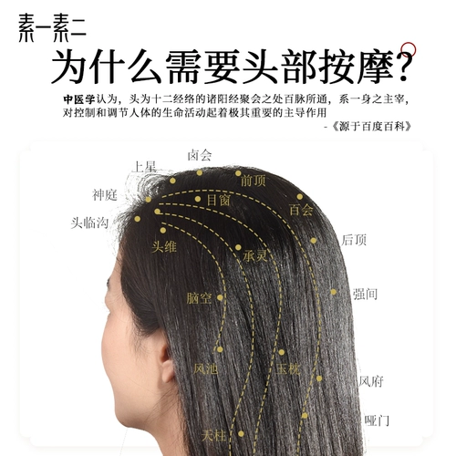 素一素二 Кушон из черного дерева Эбен из сандалового дерева, массажер, расческа, подарочная коробка, комплект для матери, подарок на день рождения