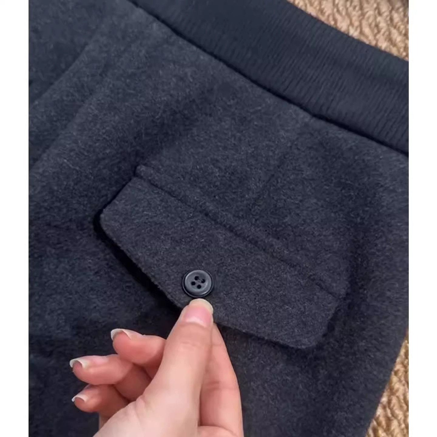 超好看弯刀裤羊绒直筒裤女秋冬2025新款高腰加绒糯米裤羊毛呢裤子,淘宝优惠券,粉丝福利购,淘宝优惠卷