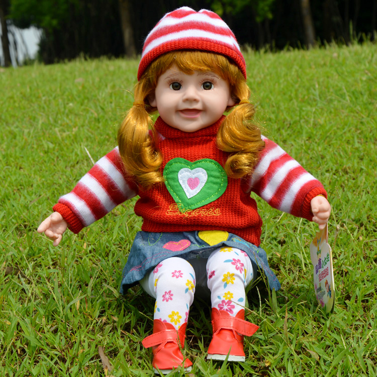 儿童会说话的娃娃智能对话唱歌小公主布洋娃娃仿真全软胶女孩玩具 - 图0