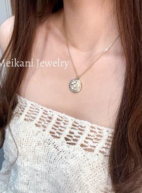 ins风18K金时尚轻奢吊坠