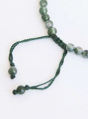 女绿编织】水草手链水晶手工流水