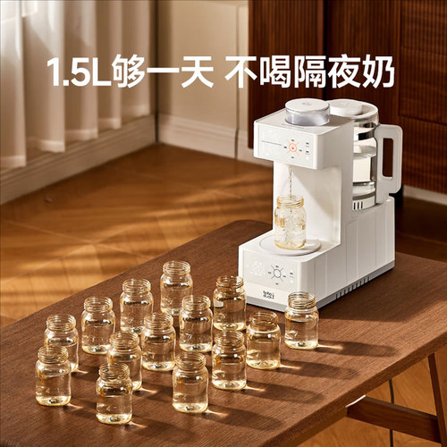 大嘴鸭定量出水婴儿智能泡奶机调奶器摇暖奶二三合一全玻璃热水壶 - 图1