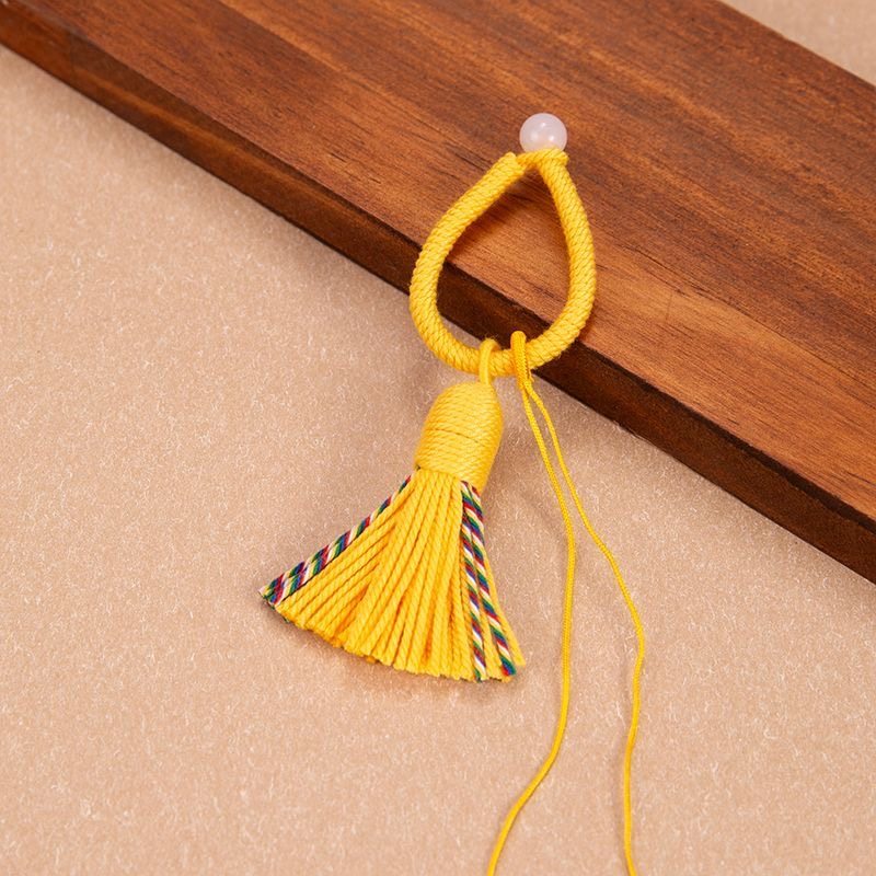 国风手工编织指环扣编绳挂件流苏穗子藏式棉穗配饰钥匙扣吊坠配件,淘宝优惠券,粉丝福利购,淘宝优惠卷