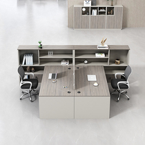 Champs staff Desk chair combination station staff minimalist modern double-four six-place creative office