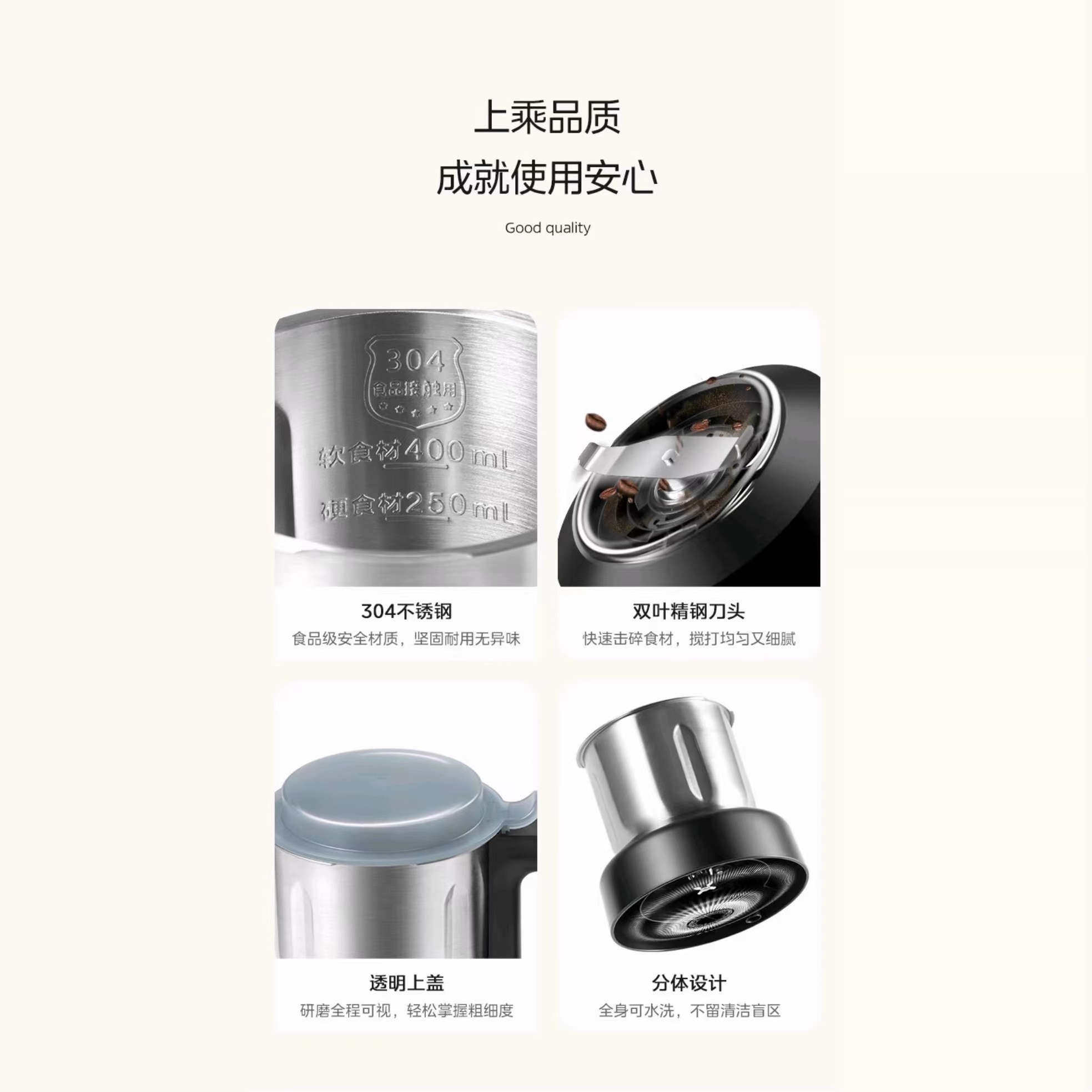 新款配件研磨杯适配MJ-PB13S69破壁机全新正品YMB40-1.75Z研磨杯 - 图2