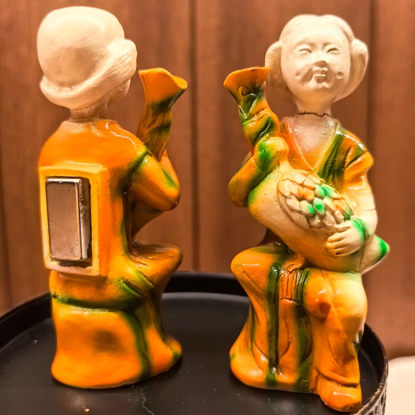 山西文创唐三彩抱鸭壶女俑冰箱贴立体摆件长治市博物馆古建文物