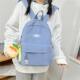 Large capacity simple backpack solid color backpack