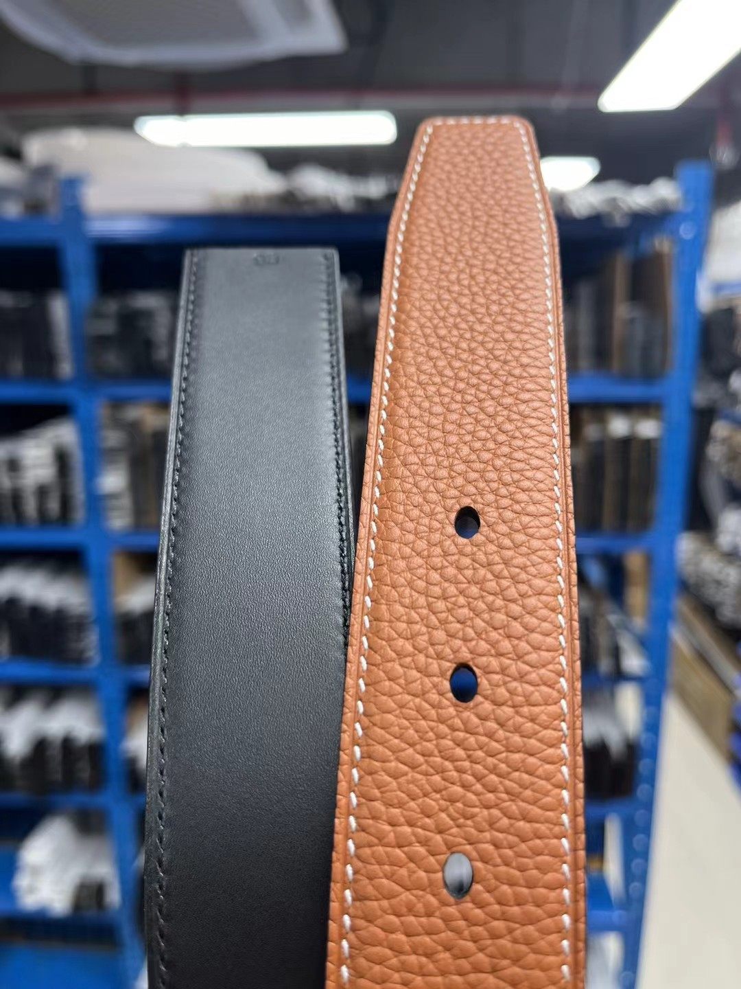 菲拉替换带身35mm皮带头层牛皮荔枝纹休闲无头打孔腰带条换双面用,淘宝优惠券,粉丝福利购,淘宝优惠卷