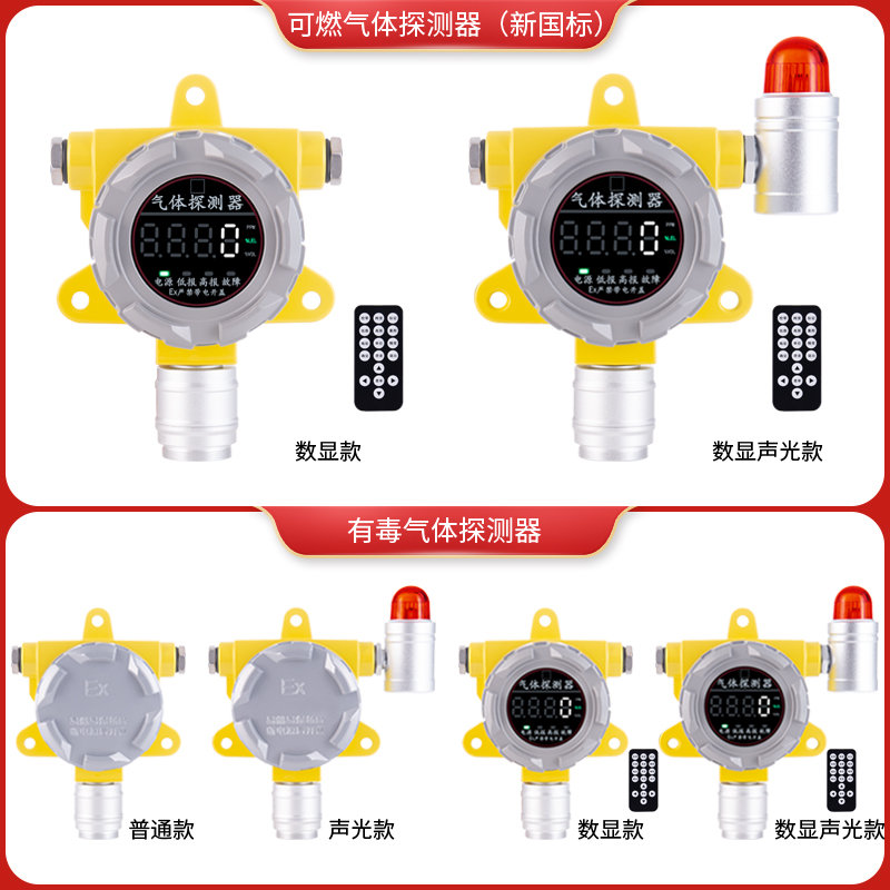 检测报警仪器可燃气体酒精天然气工业用有毒氧气氨气泄漏探测浓度 - 图1