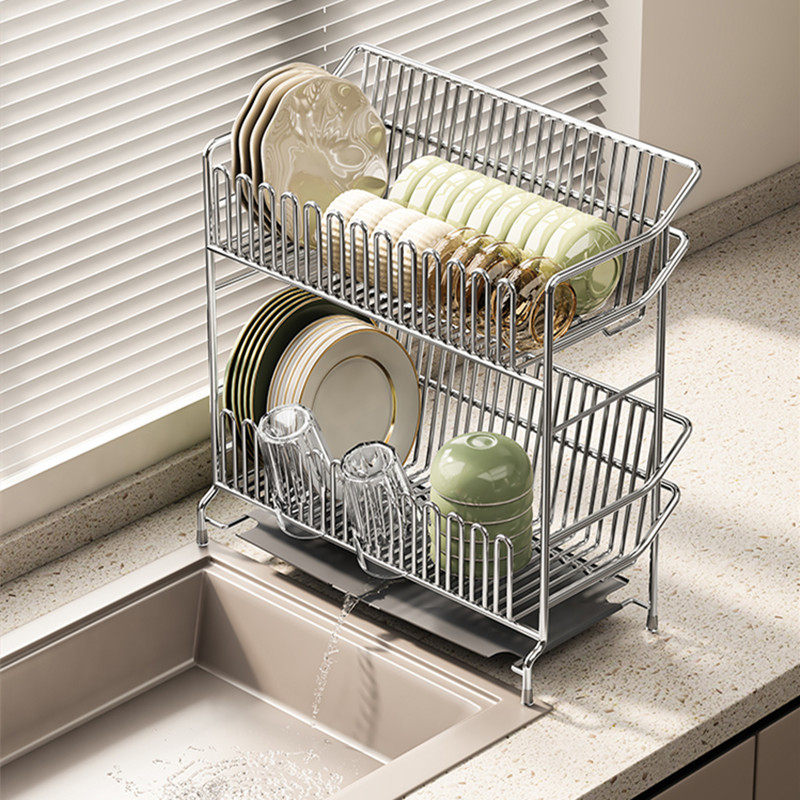 窗台可调高沥水架304不锈钢碗碟收纳架 多功能厨房放碗筷盘沥水篮,淘宝优惠券,粉丝福利购,淘宝优惠卷