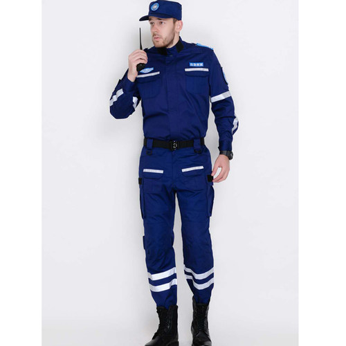 救灾救援服消防作训服应急救援服消防抢险服蓝天救援火焰蓝消防服 - 图0