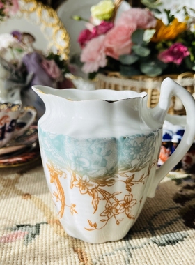 英国Shelley前身Wileman伊万里风钴蓝红花Empire杯型下午茶杯奶杯