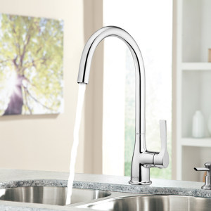 摩恩厨房净铅单冷水龙头防溅水神器可旋转阳台洗衣机柜盆冷水龙头