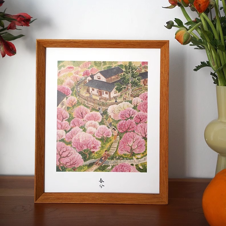 一二山 24节气画第2版教师长辈礼物皇小小水墨卧室桌面摆台装饰 - 图2