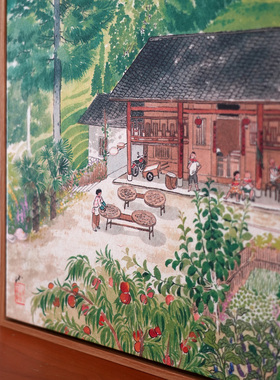 一二山山脚人家皇小小原创装饰画新中式客厅书房沙发背景墙挂画