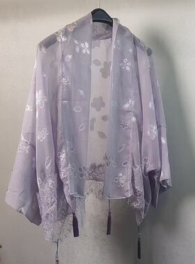 新中式提花蕾丝拼接盘扣v领长袖衬衫女春季国风气质衬衣宽松上衣