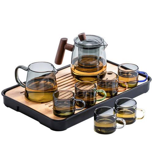 耐高温玻璃煮茶泡茶单壶茶水分离花茶壶功夫茶壶套装家用茶具加厚 - 图0