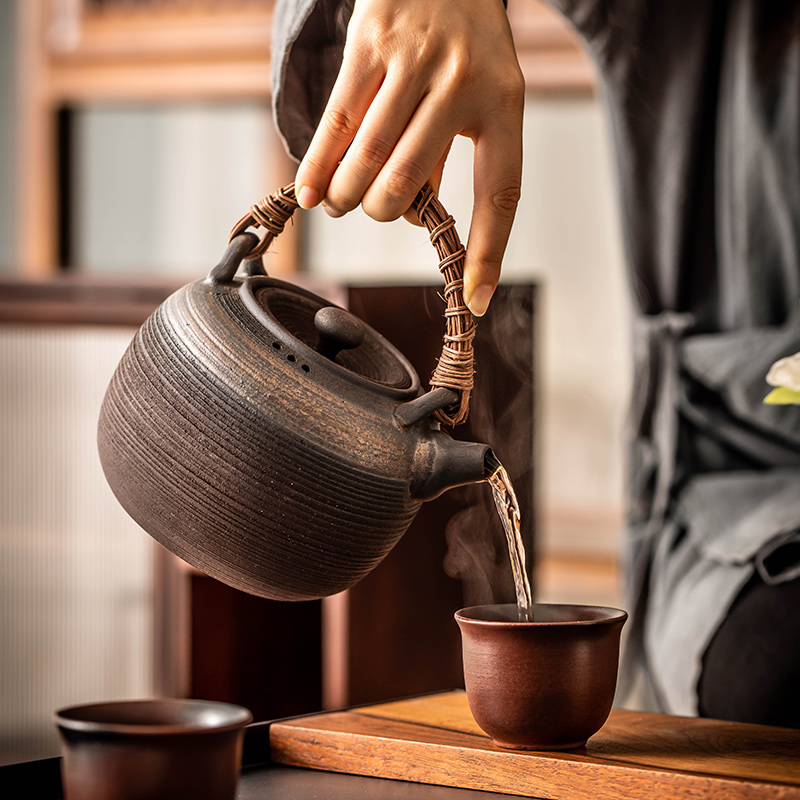 围炉煮茶茶壶电陶炉加热烧水壶家用茶具中式室内煮茶炉煮茶器套装-图3