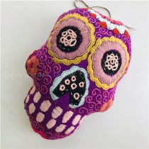 World Travel Commemorates Latin America Mexico brings back ethnic handmade cloth Embroidery Skeleton pendant Decorative Doll