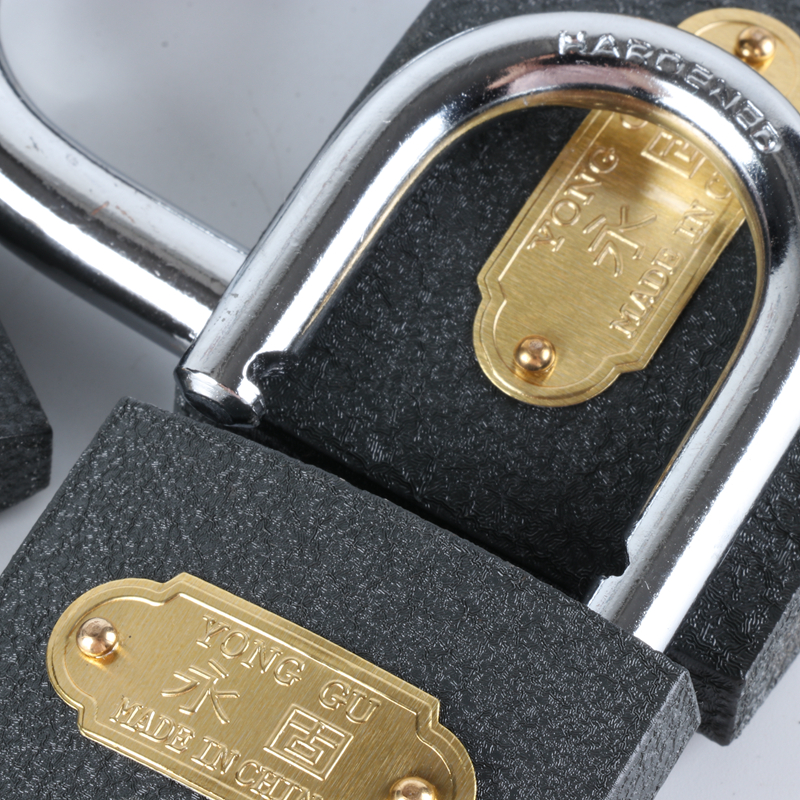 永固牌铁挂锁小锁头宿舍柜子电表箱锁具通开铜芯一把钥匙开多把锁 - 图0
