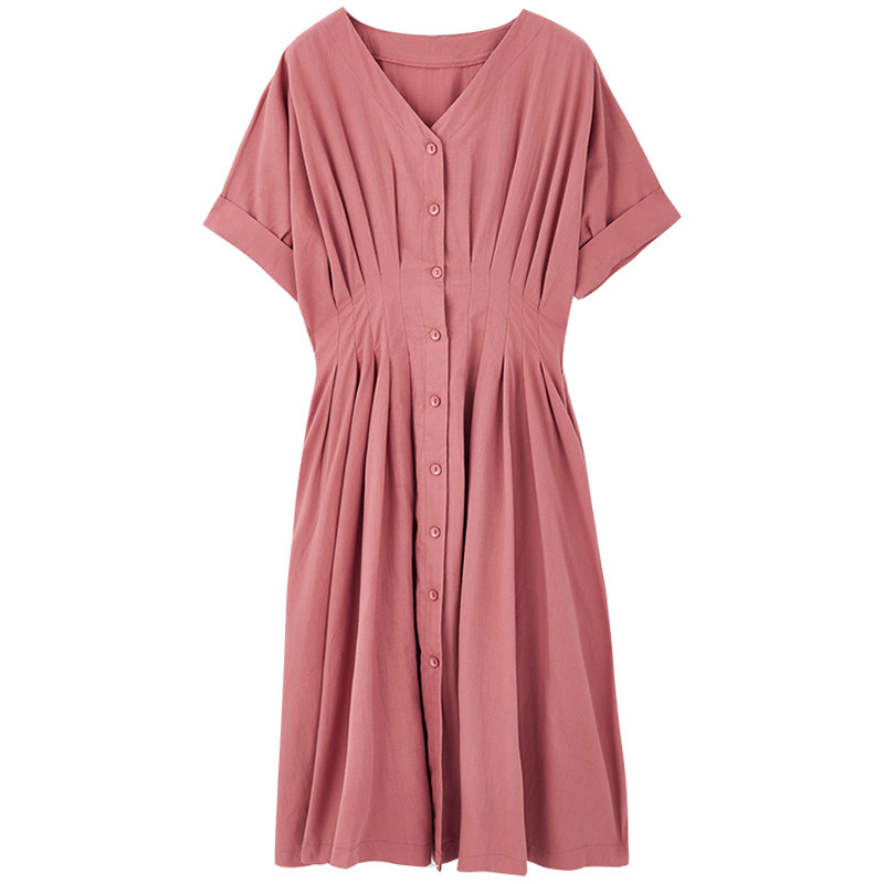 爱蔷薇法国小众桔梗夏大码连衣裙 爱蔷薇女装连衣裙