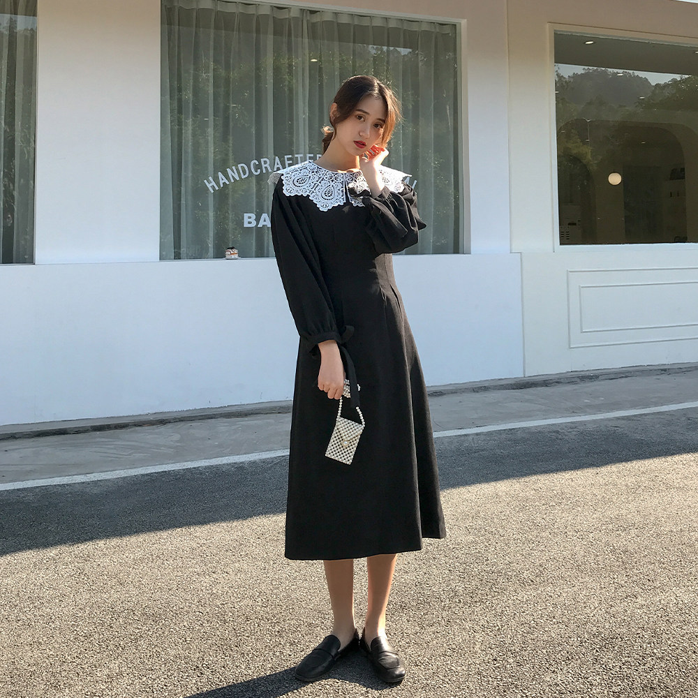 爱蔷薇法式高腰智熏女2020紫连衣裙 爱蔷薇女装连衣裙