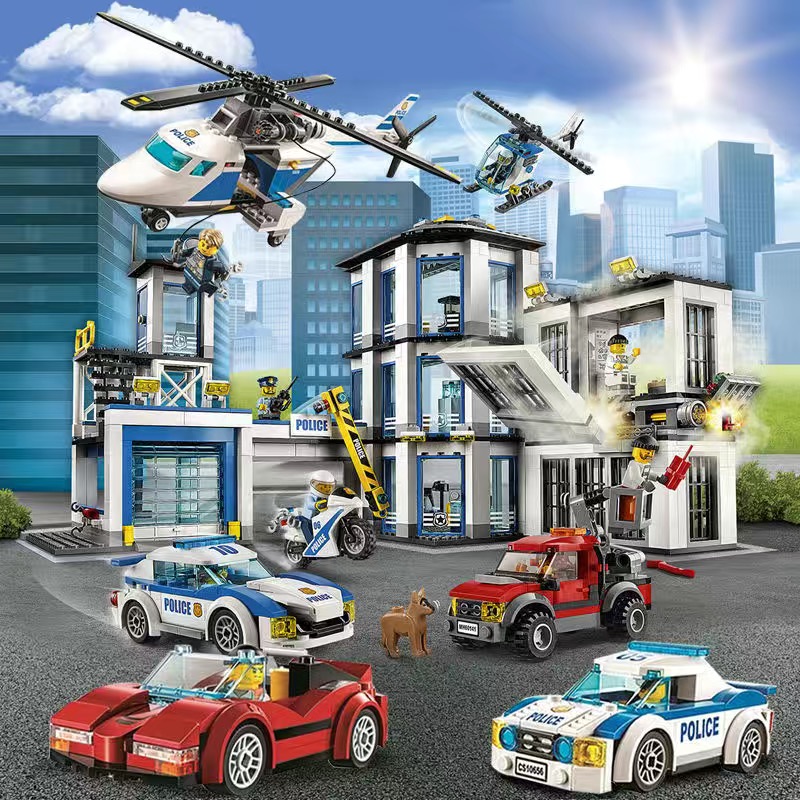 城市警察总局系列移动指挥中心积木玩具男孩益智拼装汽车儿童礼物 - 图1