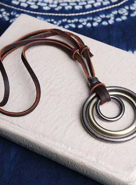 民族风复古个性毛衣链长大吊坠潮