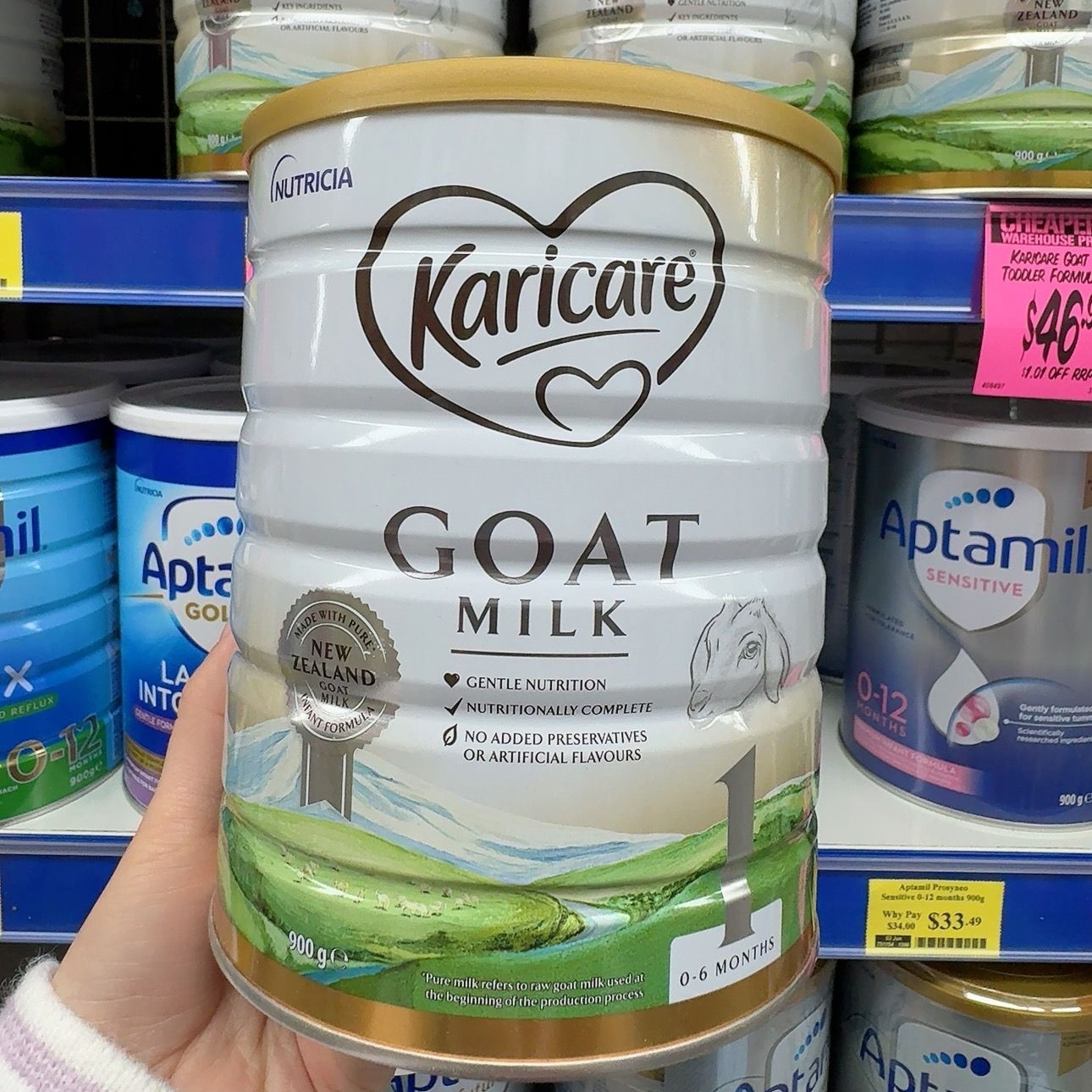新包装新西兰Karicare可瑞康婴幼儿配方羊奶粉1段 一段澳洲包邮,淘宝优惠券,粉丝福利购,淘宝优惠卷