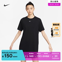 Nike Nike official woman short sleeve T-shirt with dress loose pure cotton Nike hook DV7883